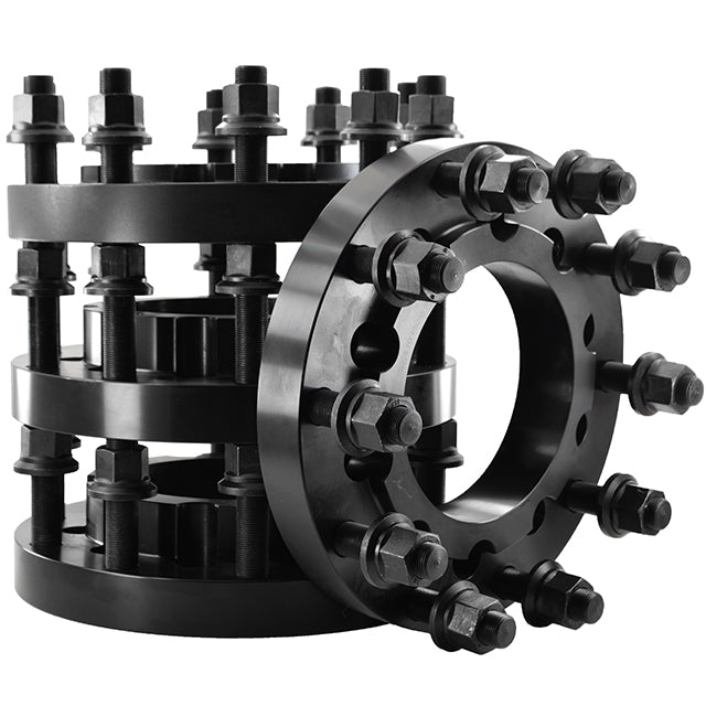 10 lug wheel spacers adapters 10x285.75 semi bolt pattern for dually trucks super single 22x1.5 lug nuts