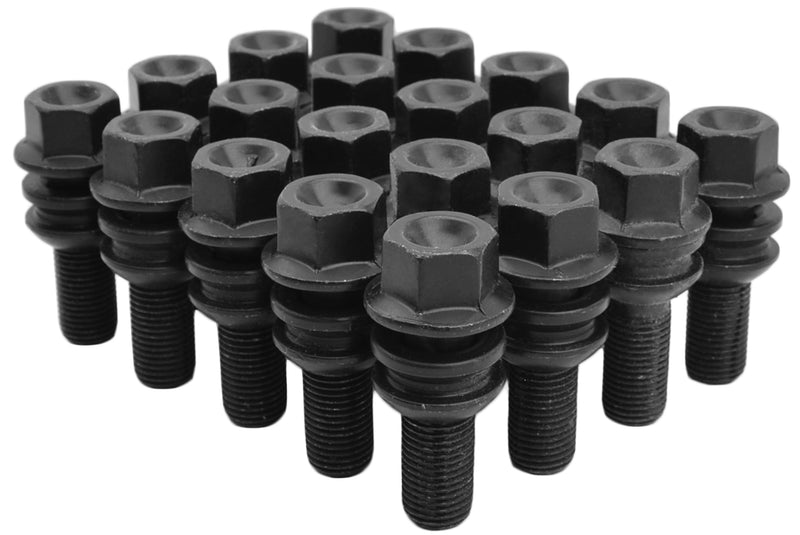 lug bolts for oem wheels in black and zinc. 14x1.5 12x1.5 ball seat wheel bolts R12 R13 R14
