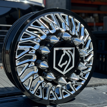 Inferno VNM Forged dually wheels with 10x285.75 bolt pattern for Ford F-350 F-450, Dodge 3500, and Chevy Silverado dually trucks rims custom