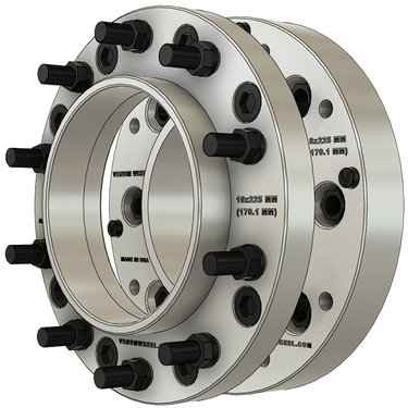 8x275 to 10x285 wheel adapters hub centric for kodiak top kick f650 chevy 4500 5500