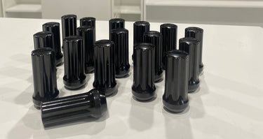 7 spline 2 " tall lug nuts gloss black