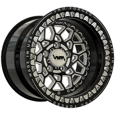 VNM Forged Aluminum V-12 Dreambreak Beadlock Wheels, rivaling Raceline Rims and Method Wheels, for side-by-side Polaris RZR