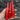 16 pc 12x1.25 illusion red spike lug nuts 4.5" tall powder coated durable coating prismatic powder coating