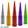 32 pcs 14x1.5 custom color spike spline lug nuts 4.5" tall powder coated durable coating prismatic powder