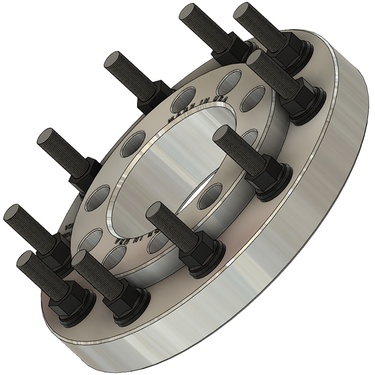 ford ram f-450 10x225 to 10x335 MRAP wheels military truck wheel adapters hub centric spacers 281 mm hub 22x1.5 studs made in usa super single beadlock