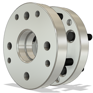 back side 4x4.5 to 5x4.5 hub centric wheel spacers conversion wheel adapters billet aluminum 12x1.5 studs