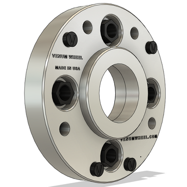 2 pc bottom piece 4 lug to 5 lug 4x4.5 to 5x4.5 with lug nuts and dowel pins opened end hub centric spacers billet aluminum