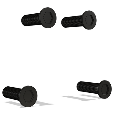 black countersink bolts for 2 pc hub centric wheel spacers conversion