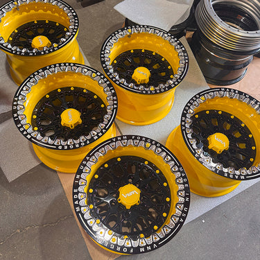 can am maverick r yellow forged wheels, billet wheels for side by side , rim beadlock utv wheels , utv rims
