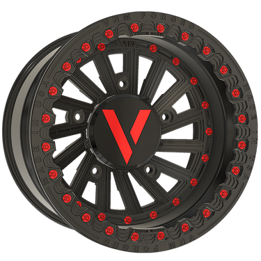 Custom 5x205 mm forged wheels for Funco Tatum sandrails by VNM Forged, made in USA, beadlock sand wheels for Volkswagen, with custom powder coating, ideal for dune buggies Mobelwagen