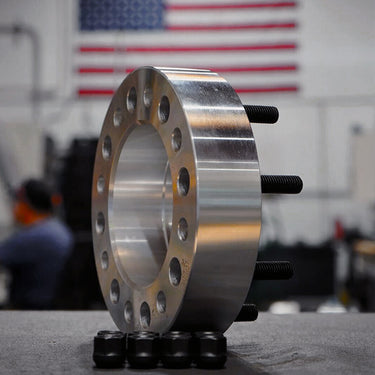 8d6.5 to 8x170 adapters hub centric wheel spacers 8x165.1 mm to ford 8x170 mm wheels conversion adapters made in USA biilet ,  8x6 5 to 8x170 adapters, 8x6.5 to 8x170 adapters hub centric