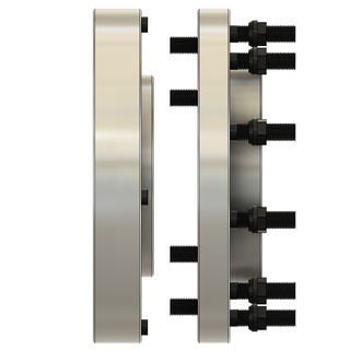8x210 mm to 10x225 1" thick spacers hub centric extended studs and lip 19.5 wheels