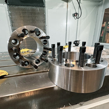 8x200 wheel spacers hub centric in 1018 steel made in usa for dually trucks, f350 dually wheels, ford dually, dually pickups