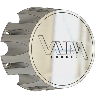 floating rear cap 6.5" tall - polished for 8x275 wheels forged custom finish