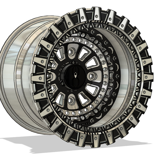 AR-4 utv beadlock wheel billet upgrade for vnm forged, custom made, for forged wheels, beadlock wheels, offroading