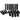 Set of black metal bolts and nuts on a white background wheel stud conversion kit with lug nuts