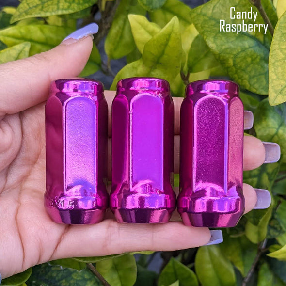 24 Pc 14x2 Acorn Closed End Lug Nuts 2" Tall - Powder Coated