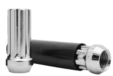 9-16 7-SPLINE LUG NUTS 2" TALL CHROME + KEY (ON SALE)