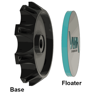 10 Lug Billet Aluminum Custom Floating Wheel Caps Disassembled VNM Forged floating wheel cap with case and personalization options for 10x285.75 wheel caps billet rims