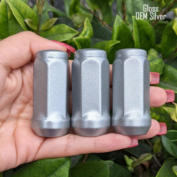 16 Pc 12x1.5 Acorn Closed End Lug Nuts 2" Tall - Powder Coated