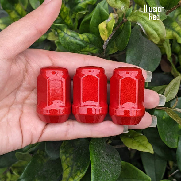 1 Pc 1/2-20 Short Acorn Closed End Lug Nuts 1.36" Tall - Powder Coated