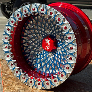 can am maverick billet wheels in beadlock rims, 6x5.5 wheels for maverick R side by side AR-2 rings V-5 with floating caps