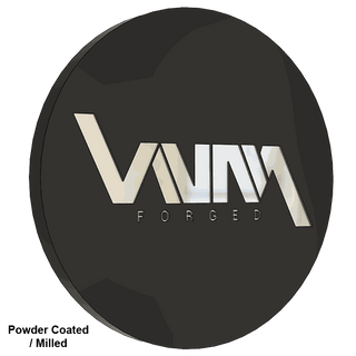 Powder-coated and milled finish VNM Forged floating cap for 10x285.75 wheel, suitable for JTX, KG1, and other brands