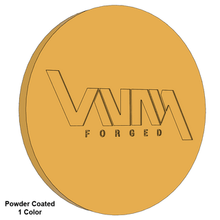 Gold powder coated single color VNM Forged floating cap for 10x285.75 wheel, compatible with Specialty Forged ,fuel forged, and liberty forged.