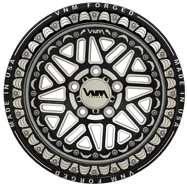 V-13 VNM forged vyper wheels front view , custom design forged beadlock wheels off road made in the usa for polaris pro R turbo R Xpedition