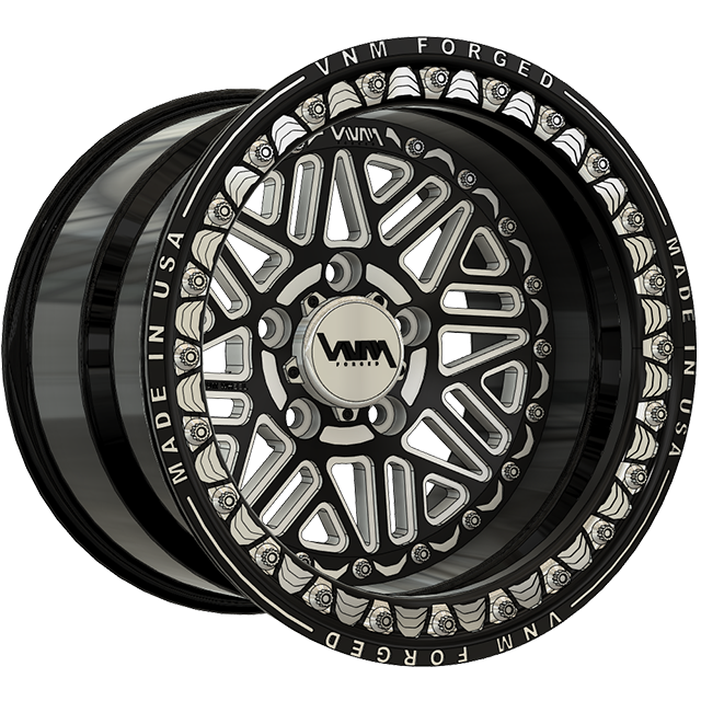 VNM Forged Aluminum beadlock V-13 Vyper Beadlock Wheels, competing with Raceline Rims, perfect for side-by-side Polaris RZR Sand Wheels