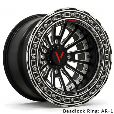 V-4 Stuffed Beadlock UTV Forged Wheels For 4 Lug Can Am RZR YXZ