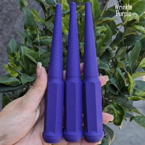 1 Pc 14x2 Spike Lug Nuts 6" Tall - Powder Coated - Various Colors