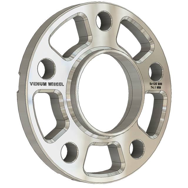 billet aluminum bmw wheel spacers hub centric 5x120 mm 7.26 hub bore wheel bore for E39 chassis 525i, 528i, 530i, 540i, M5 custom made rim spacer