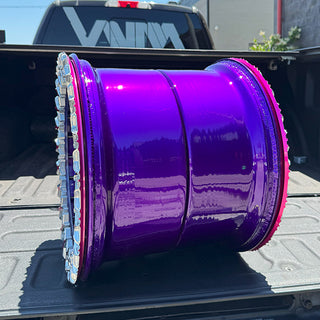 cam am maverick forged wheels in prismatic illusion purple, side by side. 17x8 17x9 17x10 17x12 17x14 17x16