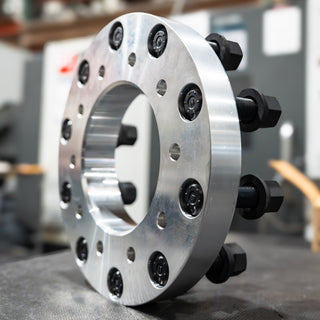 billet aluminum rear wheel adapters 10x225 to 10x285 steel studs hub centric big rig wheels