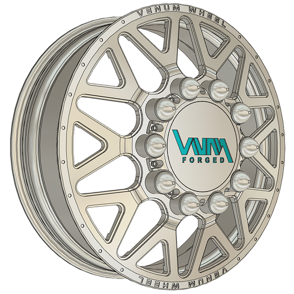 Half Truth Dually VNM Forged Aluminum Wheels W/ Adapters & Billet Caps