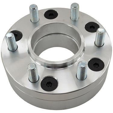 5x5.5" To 6x5.5" Wheel Adapters Hub Centric 5 To 6 Lug Conversion. Hub bore 77.8 MM (Dodge), 87 MM (Ford), and 108 MM (Jeep). Wheel Bore 78.1 MM (GM), 100 MM (Nissan), 106 MM (Toyota), 108 MM (Jeep). Pressed in studs and lug nuts included.