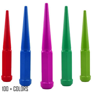 10.9 steel 6 inch spike custom color durable powder coated aftermarket conical lug nuts