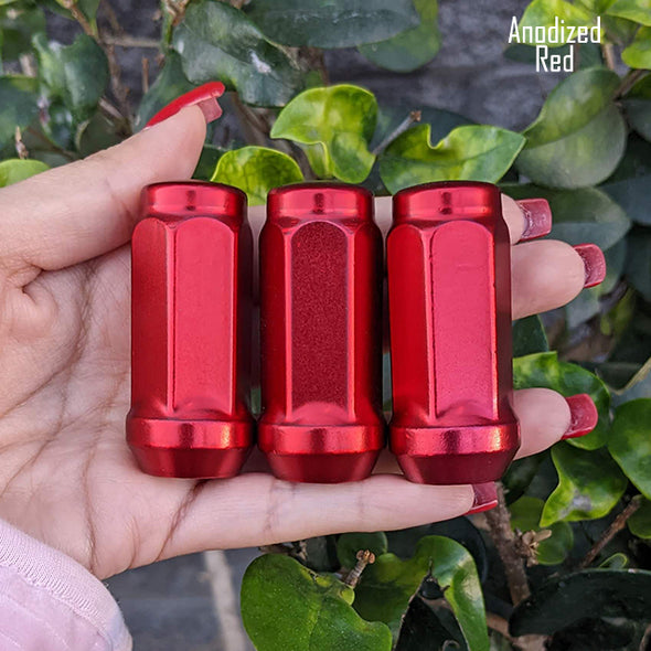 20 Pc 12x1.25 Acorn Closed End Lug Nuts 2" Tall - Powder Coated