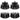 Black Front + Rear - 4 Caps + 40 Spikes. 10 Lug Hub Caps 10x285.75 MM Bolt Pattern 22x1.5 Thread Pitch. Made Out of ABS Plastic. Sold as A Set. A Must if Installing New Wheels.