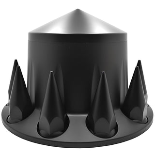 10 Lug Hub Caps 10x285.75 MM Bolt Pattern 22x1.5 Thread Pitch. Made Out of ABS Plastic. (1 Hub Cap + 10 Spike Caps) Available In Black & Chrome. Show Shine Finish. A Must if Installing New Wheels