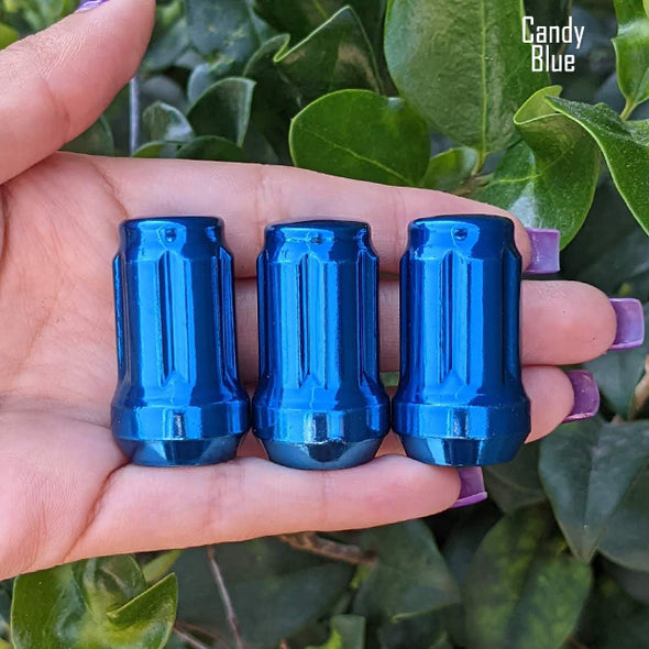 1 Pc 1/2-20 6-Spline Lug Nuts 1.36" Tall - Powder Coated