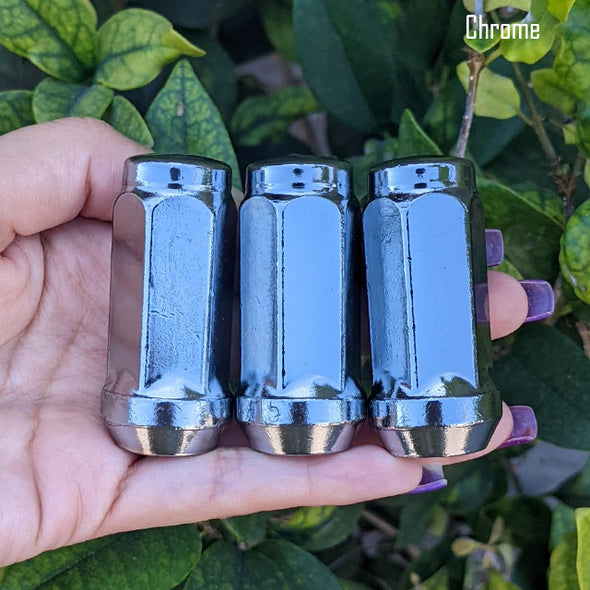 20 Pc 12x1.5 Acorn Closed End Lug Nuts 2" Tall - Powder Coated