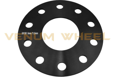 Black Porsche SUV Hub Centric Spacers 5x130MM + Aftermarket Wheel Lug Bolts