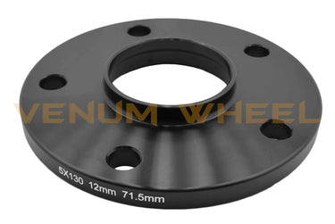 Black Porsche SUV Hub Centric Spacers 5x130MM + Factory Lug Bolts