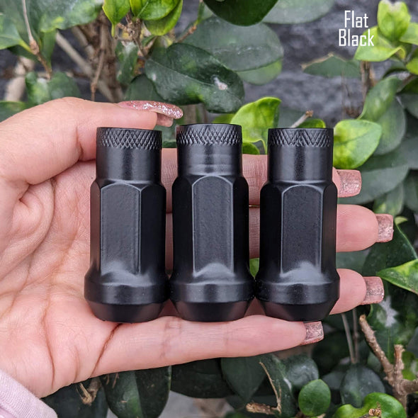 1 Pc 1/2-20 Open End Racing Lug Nuts 2" Tall - Powder Coated