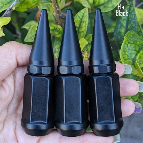 12x1.5 TWO Piece Short Spike Lug Nuts - Various Colors