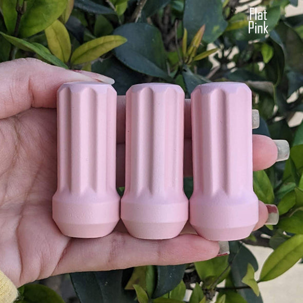 24 Pc 14x2 7-Spline Lug Nuts 2" Tall - Powder Coated + 2 Key Sockets