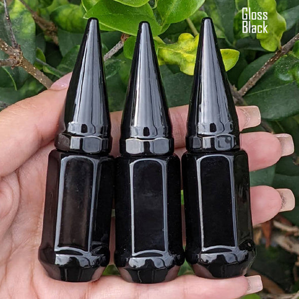 12x1.5 TWO Piece Short Spike Lug Nuts - Various Colors