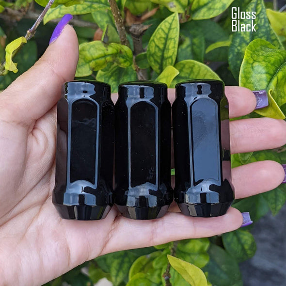 16 Pc 12x1.25 Acorn Closed End Lug Nuts 2" Tall - Powder Coated